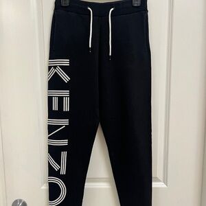 Kenzo Paris Logo Sweatpants Black/White – Size XS